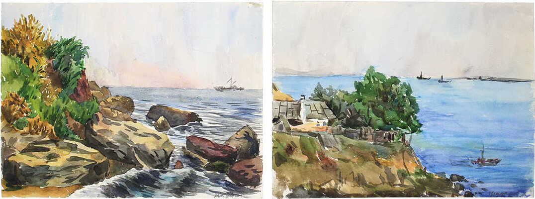 Назаров Константин Борисович. Лот из двух работ с видами Керчи: 